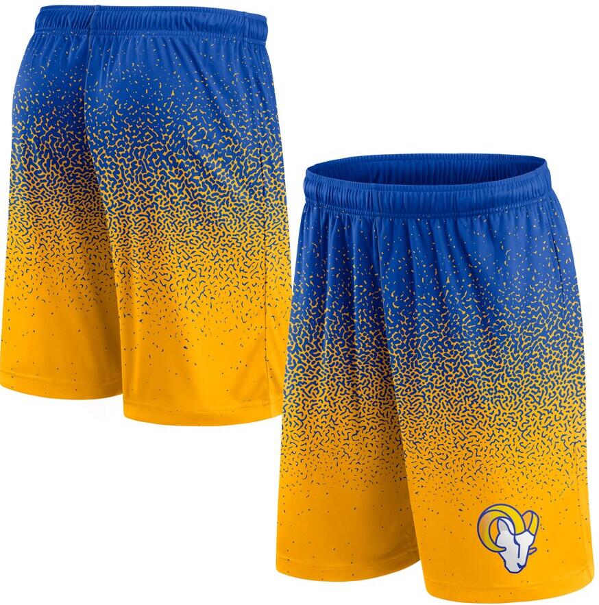 Men's Royal/Gold Los Angeles Rams Ombre Shorts
